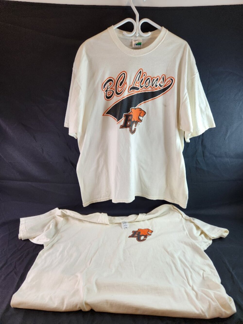 Vintage BC Lions T-Shirts Mens Size XXL 1990s Off White CFL Waves Gildan